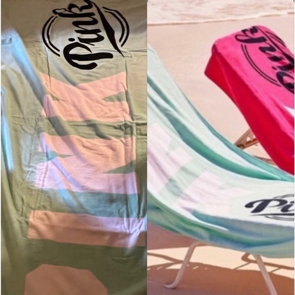 Vs Pink beach towel 2016 holiday collection Boyfriend oversized sea foam - Picture 7 of 10